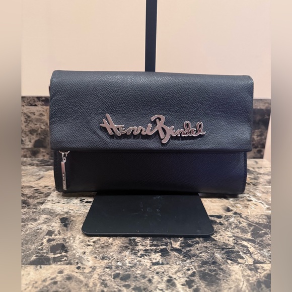 Henri Bendel Black Leather Crossbody/ Clutch - Picture 2 of 14